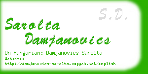 sarolta damjanovics business card